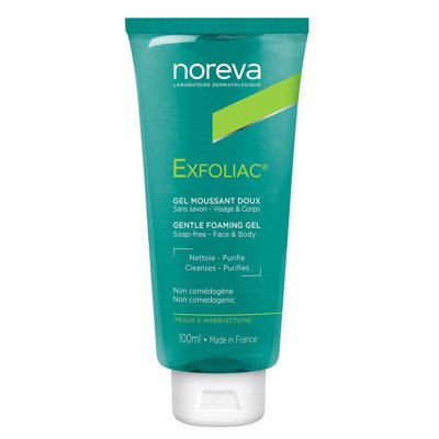 NOREVA EXFOLIAC, Švelnus putojantis gelis, 100 ml