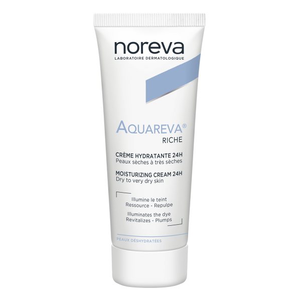 NOREVA riebesnės konsistencijos 24 val. drėkinantis ir maitinantis kremas AQUAREVA, 40 ml