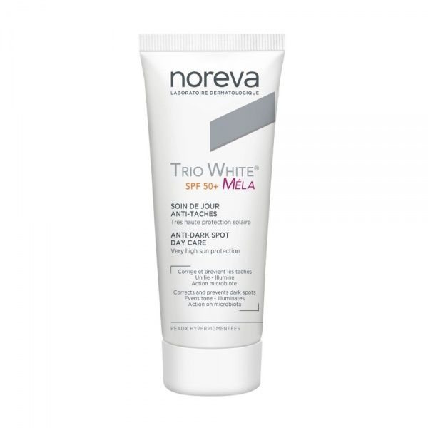 NOREVA Trio White Méla dieninis kremas SPF50+ nuo pigmentinių dėmių, 40 ml