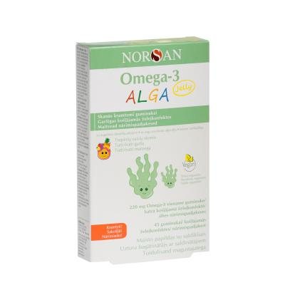 NORSAN Omega-3 Alga jelly želatininės pastilės, N45
