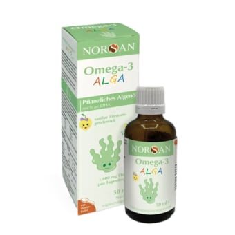 Norsan, Omega-3 Kids Vegan, aliejus, +Dozavimo šaukštelis, 50 ml