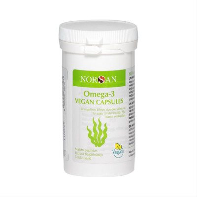 NORSAN OMEGA-3 VEGAN KAPSULĖS, 80 kapsulių