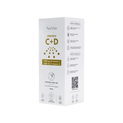 NorVita Liposomal Vitamins C+D, maisto papildas, 100 ml