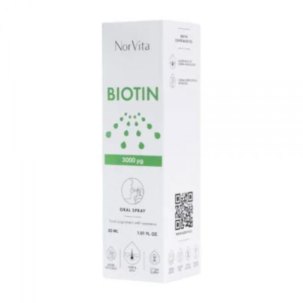 NorVita Biotin Spray, purškiamas maisto papildas, 30 ml