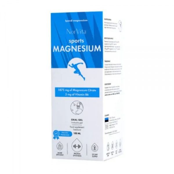 NORVITA purškiamas maisto papildas SPORTS MAGNESIUM CITRATE, 100 ml