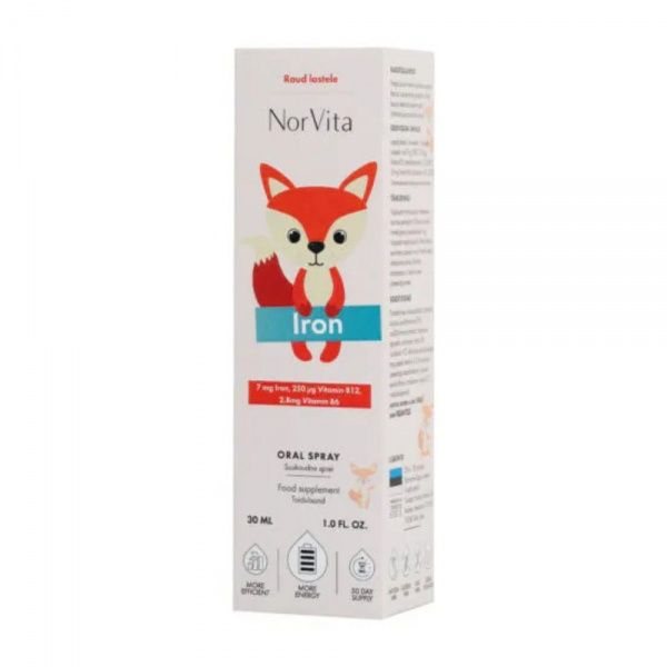 NORVITA purškiamas maisto papildas vaikams CHILDREN IRON SPRAY, 30 ml