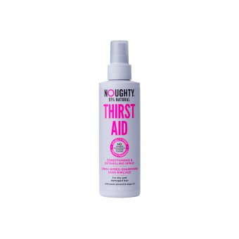 NOUGHTY purškiamas drėkinamasis kondicionierius sausiems, pažeistiems plaukams su saldžiųjų migdolų ir arganų aliejais THIRST AID, 200 ml