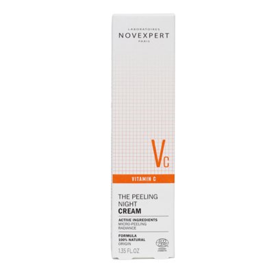 NOVEXPERT šveičiamasis naktinis veido kremas su vitaminu C, 40 ml