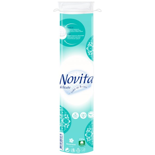 NOVITA vatos diskeliai DELICATE, 120 vnt