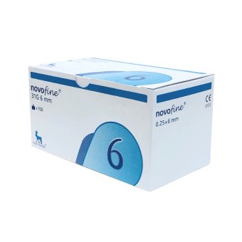 NOVOFINE adatos insulinams, 6 mm, 100 vnt., 31 g