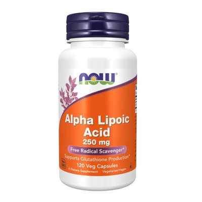 NOW Alpha Lipoic Acid 250mg 120 Veg. Kapsulių