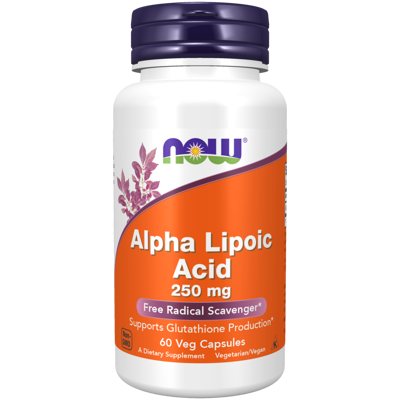 NOW Alpha Lipoic Acid 250mg 60 Veg. Kapsulių