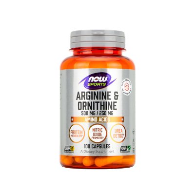 NOW Arginine/Ornithine kapsulės N100