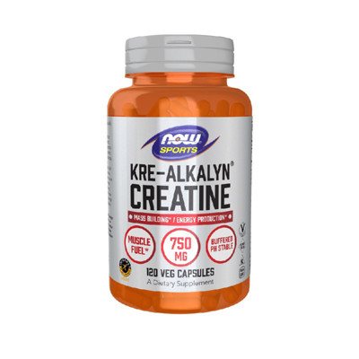 NOW Kre-Alkalyn (R) Creatine 750mg 120 Kapsulių