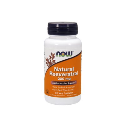 NOW Resveratrol 200 mg kapsulės N60