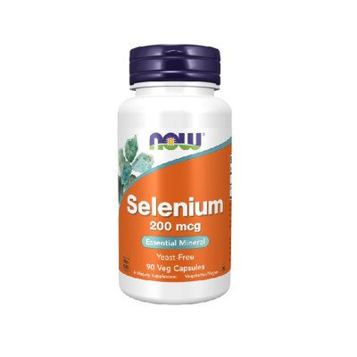 NOW Selenium 200 µg 90 Kapsulių (90 porcijų)