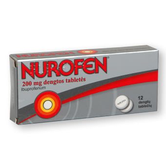 NUROFEN, 200mg, dengtos tabletės, N12
