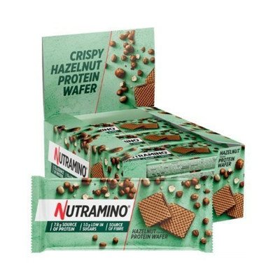 Nutramino Proteino Vafliukai Lazdyno riešutų skonio, 12 x 39 g