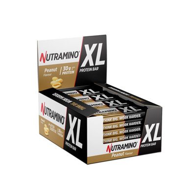 Nutramino XL Proteino Batonėliai Šokoladinių Žemės riešutų skonio, 16 x 74 g