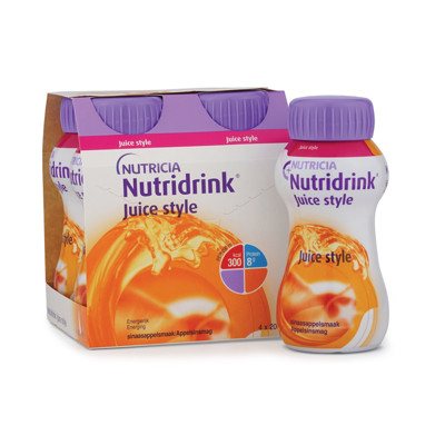 NUTRICIA NUTRIDRINK JUICE STYLE, apelsinų, 4 vnt., 200 ml
