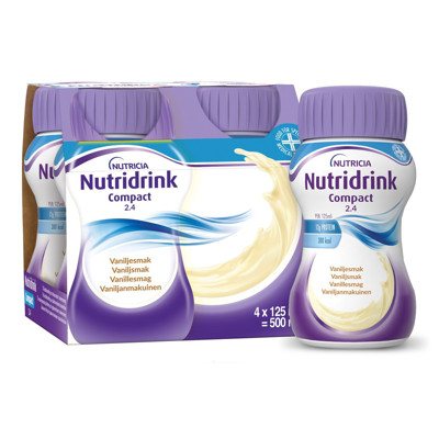 NUTRICIA NUTRIDRINK, vanilės skonio, 4 vnt., 125 ml