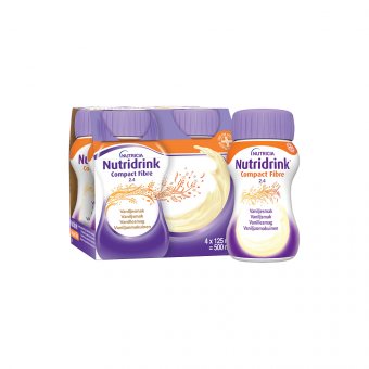 Nutridrink Compact Fibre, vanilės skonio, 4 vnt., 4 x 125 ml
