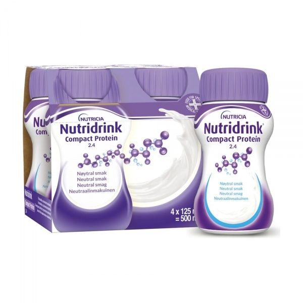 NUTRIDRINK Compact Protein neutralaus skonio, 4 x 125 ml