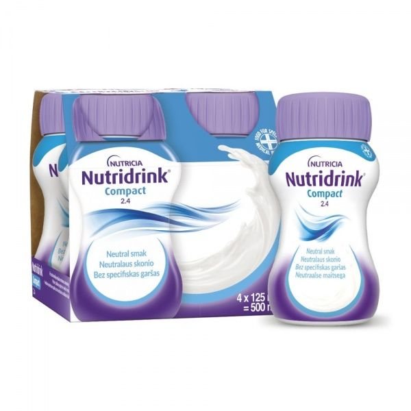 NUTRIDRINK gėrimas, neutralaus skonio, x 125 ml, 4 vnt