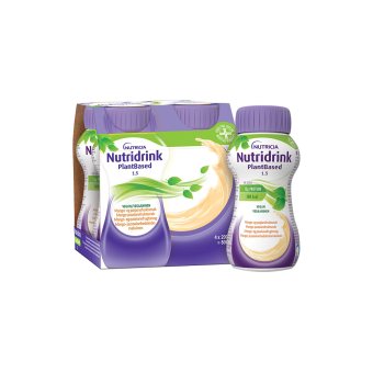 NUTRIDRINK, plantbased, mangų ir pasiflorų skonio gėrimas, 4 buteliukai, 4 x 200 ml