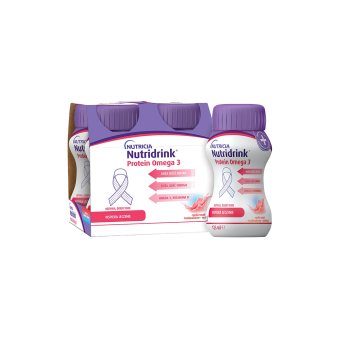 Nutridrink Protein Omega 3, gaivių uogų skonio, 4 vnt., 4 x 125 ml