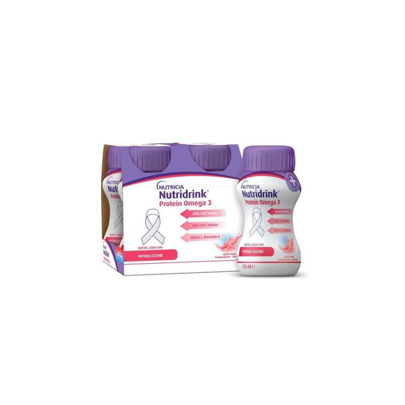 NUTRIDRINK Protein Omega3 vėsinančių miško uogų sk. N4, 125 ml