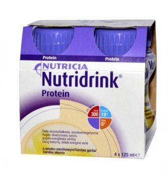 NUTRIDRINK Protein vanilės skonio skystis N4, 125 ml