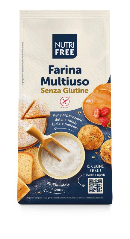 NUTRIFREE FARINA MULTIUSO - miltai be glitimo, universalus mišinys, 1 kg