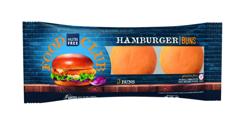 NUTRIFREE HAMBURGER BUNS - bandelės hamburgeriams be glitimo, (3 bandelės), 110 g
