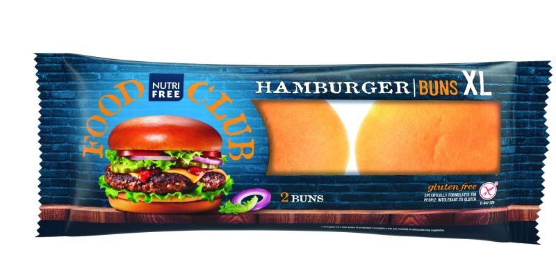 NUTRIFREE HAMBURGER BUNS XL - bandelės hamburgeriams be glitimo, 200g, 2 x 100 g