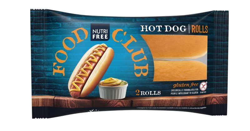 NUTRIFREE HOT DOG ROLLS - dešrainių bandelės be glitimo, (2 bandelės), 65 g