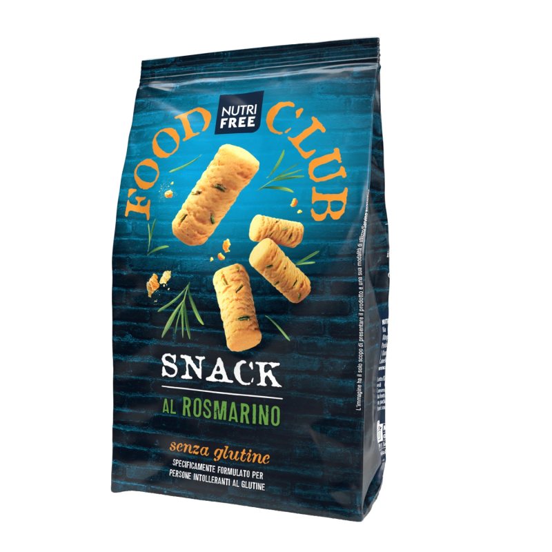 NUTRIFREE rozmarino skonio itališkas užkandis be glitimo SNACK AL ROSMARINO, 100 g