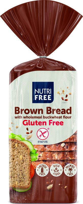 NUTRIFREE tamsi pilno grūdo duona be glitimo PANBAULETTO, 300 g