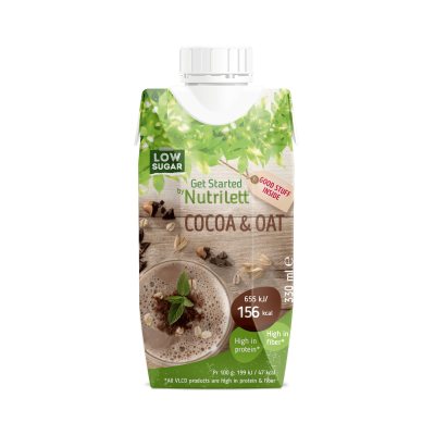 NUTRILESS kakavos skonio avižų pieno gėrimas, 330 ml