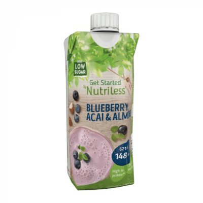 NUTRILESS mėlynių, acai uogų ir migdolų gėrimas, 330 ml
