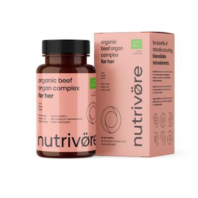 NUTRIVORE Ekologiškas jaučio organų kompleksas Jai kapsulės, N180