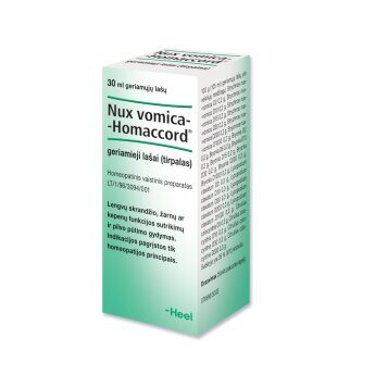 NUX VOMICA- Homaccord geriamieji lašai, tirpalas N1, 30 ml