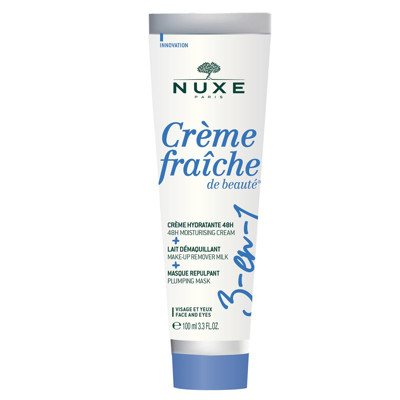 NUXE CREME FRAICHE DE BEAUTE 3IN1, Drėkinamasis kremas, makiažo valiklis ir stangrinanti kaukė viename, 100 ml