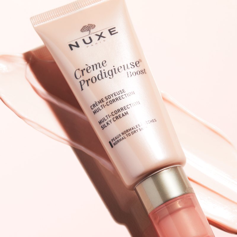 NUXE Koreguojamasis šilkinės konsistencijos kremas normaliai ir sausai odai „Crème Prodigieuse® Boost