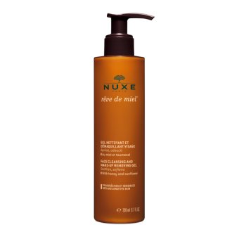 NUXE veido želė makiažui valyti RÊVE DE MIEL, 200 ml