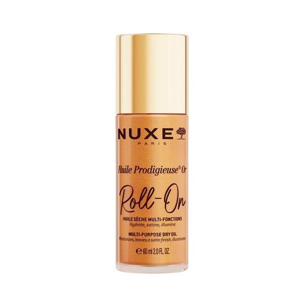 NUXE žėrintis sausasis aliejus kūnui ir plaukams Roll-on, 60 ml