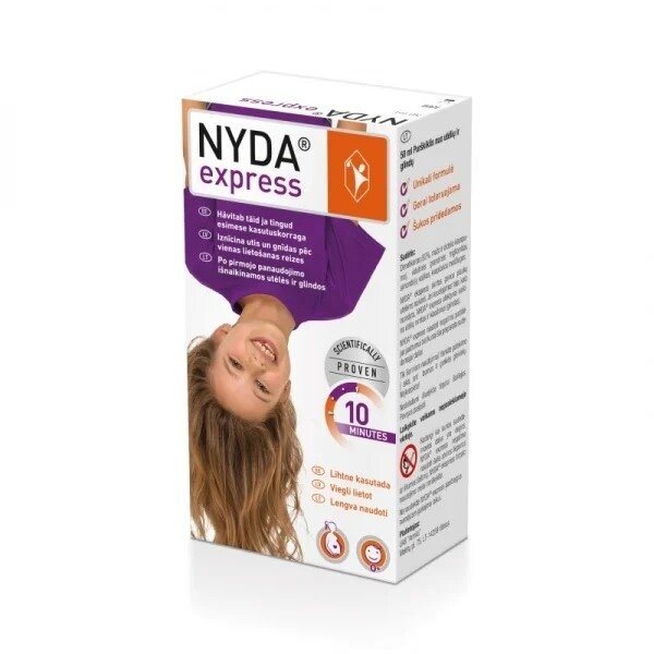 NYDA express purškiklis nuo utėlių ir glindų, 50 ml
