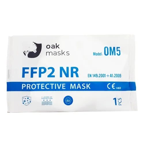 OAK MASKS respiratorius FFP2, 5 baltos spalvos, N1, 0 m