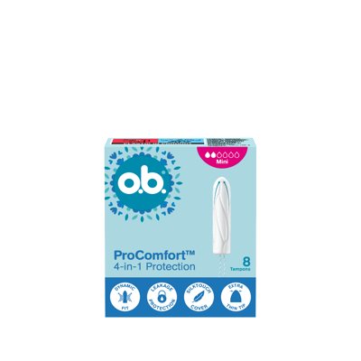O.B. PRO COMFORT MINI, tamponai, 8 vnt