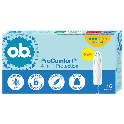 O.B. PRO COMFORT NOMAL, tamponai, 16 vnt
